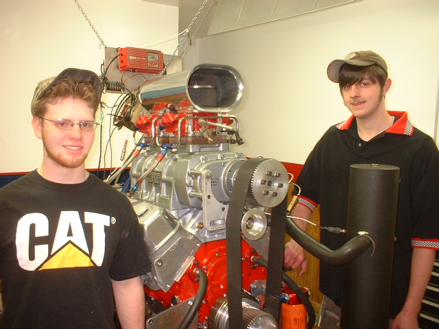 Nick and Mike helping dyno testing this 895 Hp rocket